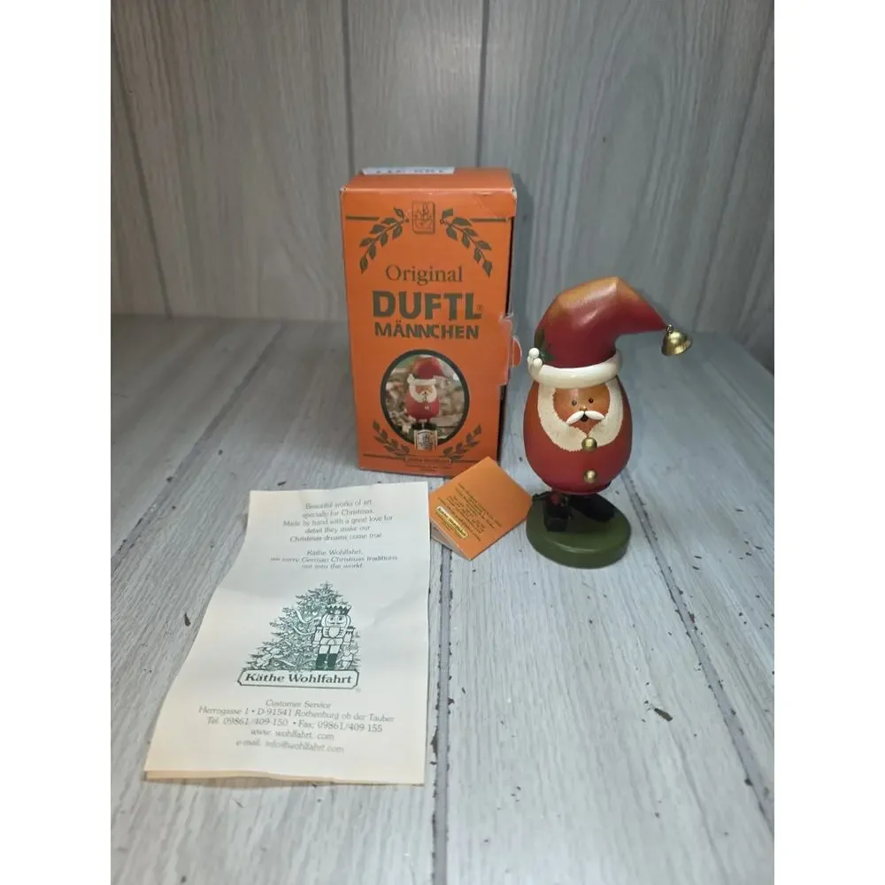 Kathe Wohlfahrt Duftl Mannchen SMOKY SANTA Incense Smoker German NWT